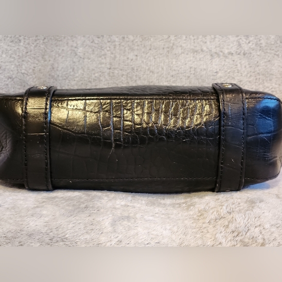 Kate Spade Croc Embossed Leather Shoulder Bag Green Lining EUC - Picture 6 of 16